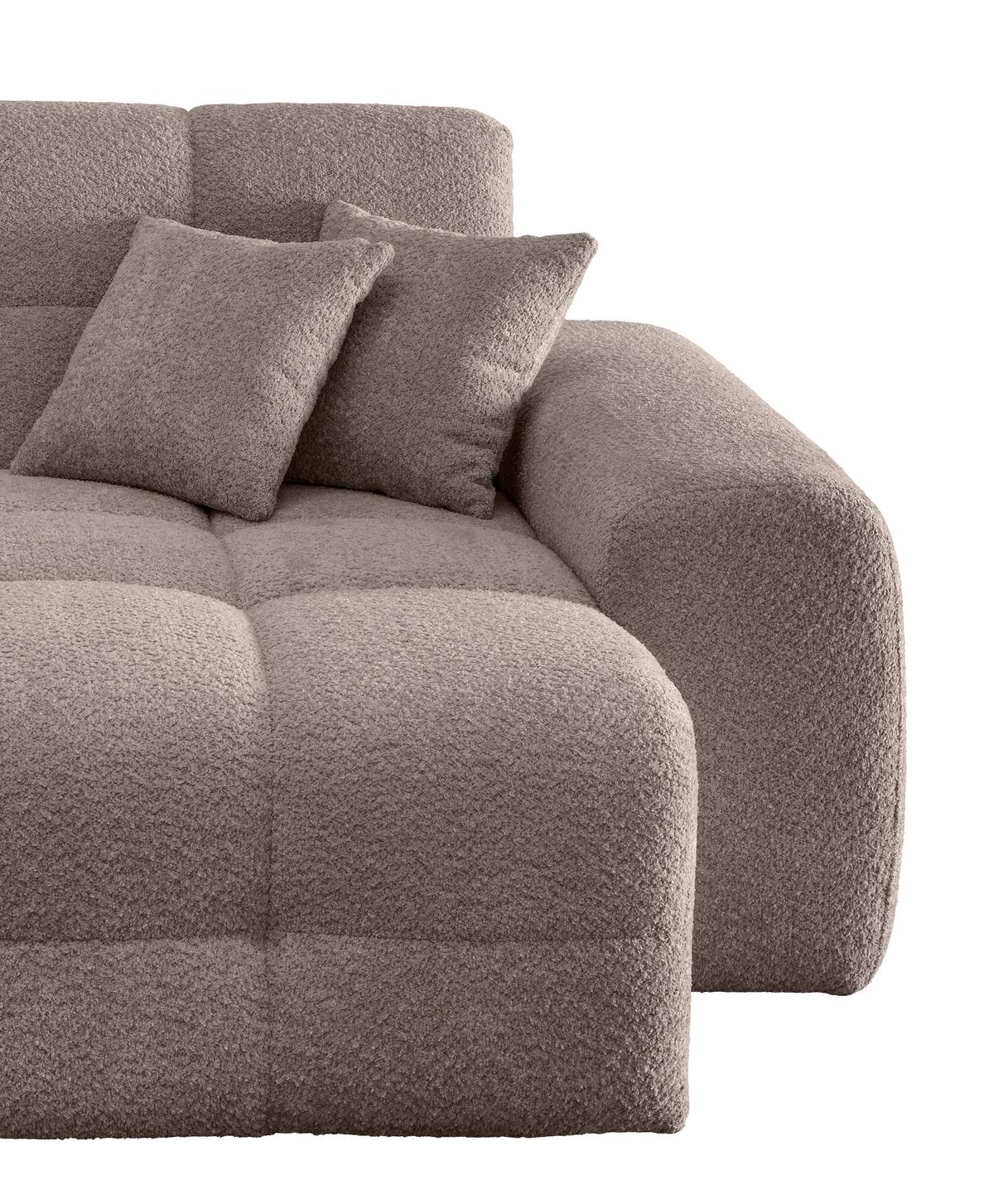 XXL-Sessel Bosco, Taupe B: 181 cm - Taupe/Schwarz, MODERN, Textil (181/87/155cm) - Livetastic