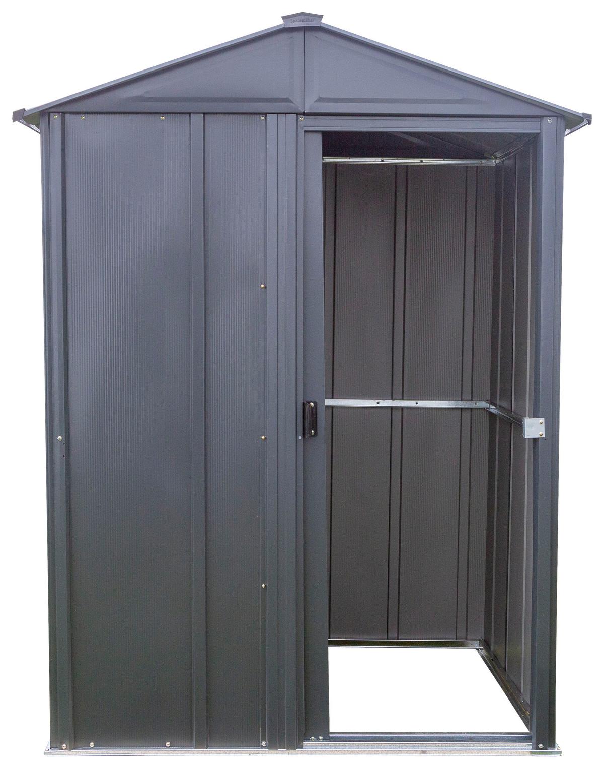 Domček na náradie 5x4, kov - sivá, Basics, kov (151/198/122cm)