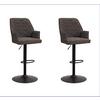 Barhocker-Set Donny Anthrazit/Dunkelgrau B: 54 cm - Dunkelgrau/Anthrazit, MODERN, Textil/Metall (54/100/58cm) - MID.YOU