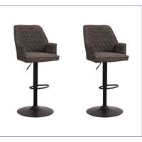 Barhocker-Set Donny Anthrazit/Dunkelgrau B: 54 cm - Dunkelgrau/Anthrazit, MODERN, Textil/Metall (54/100/58cm) - MID.YOU