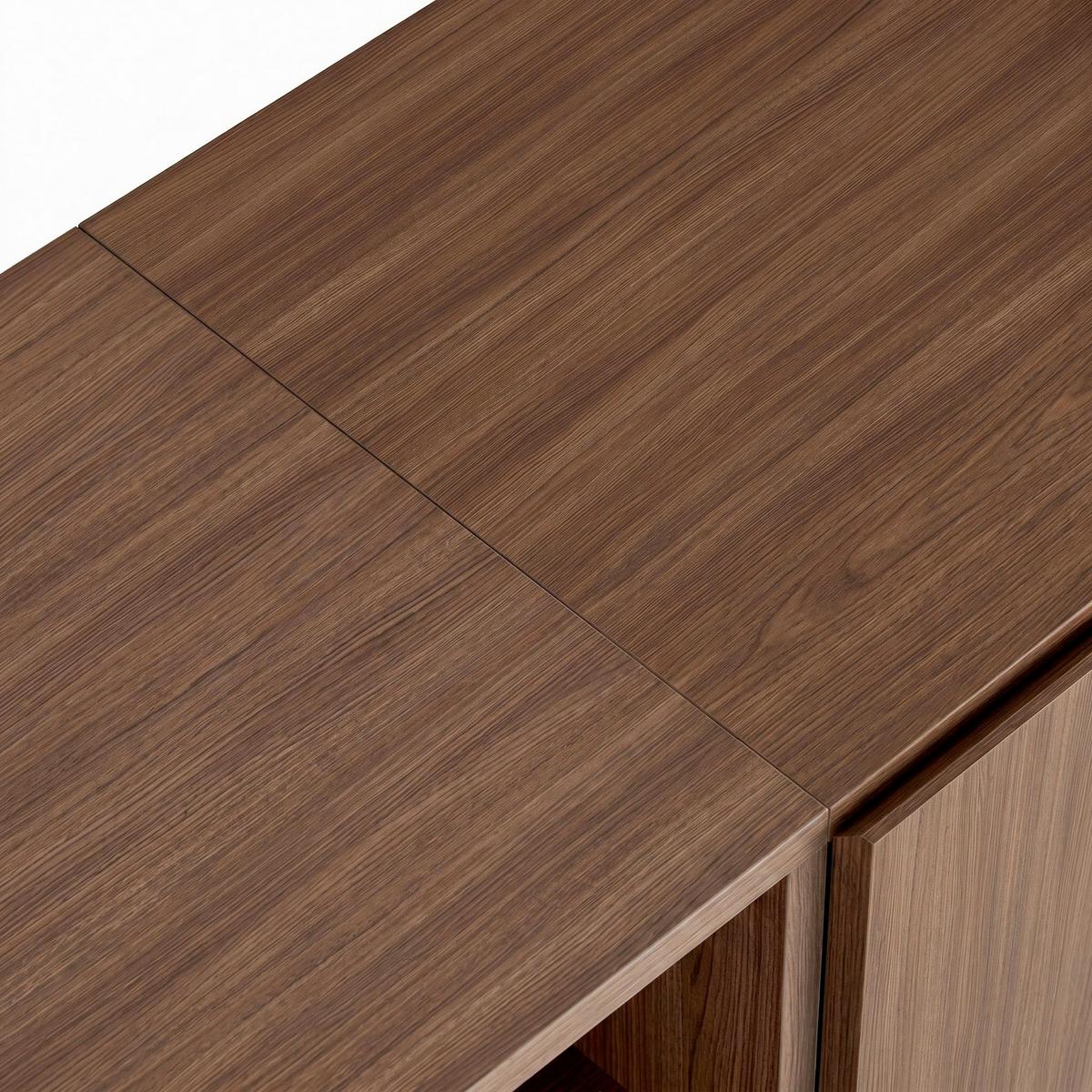 LOWBOARD Schwarz/Walnussfarben B: 160cm - Walnussfarben/Schwarz, MODERN, Holzwerkstoff (160/80/40cm)