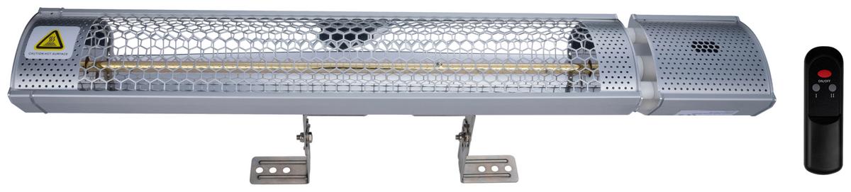 Halogenheizstrahler Heater Wall 2000w Gold Halogen - Silberfarben, Basics, Metall (67,5/10,5/7,5cm)