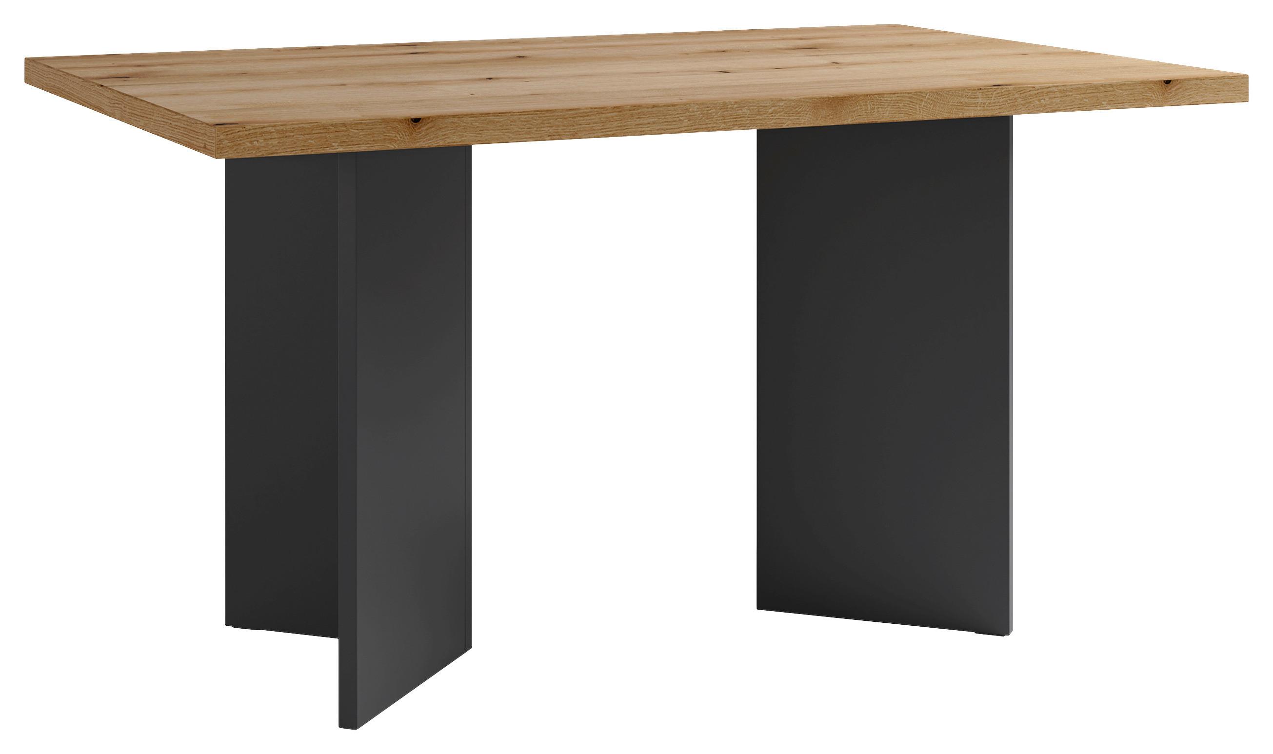 Esstisch Marten - Eichefarben/Anthrazit, MODERN, Holzwerkstoff (138/90/75,5cm) - MID.YOU