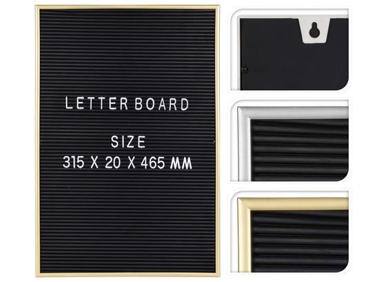 Memoboard Retro - Silberfarben/Goldfarben, Kunststoff (31,5/2/46,5cm) Memoboard Retro - Silberfarben/Goldfarben, Kunststoff (31,5/2/46,5cm)