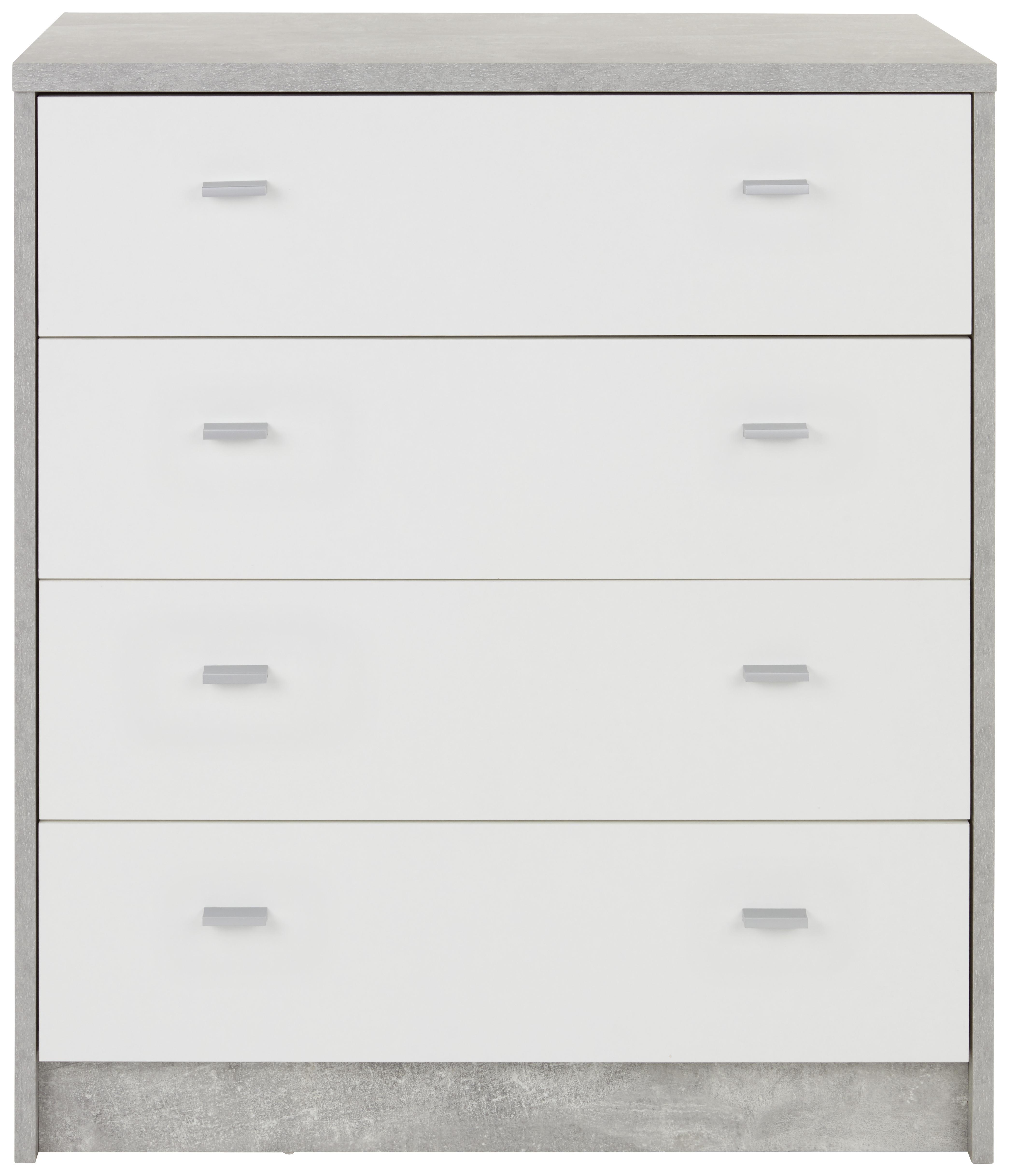 Komoda 4-You New Yuk06 - čierna/sivá, Moderný, kompozitné drevo (74/85,4/44,5cm)