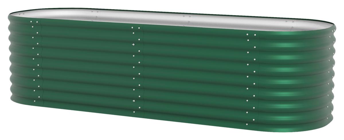 Hochbeet-erweiterung Vita 630 80x63x80 Cm, Oval, Dunkelgrün - Dunkelgrün, Basics, Metall (80/63/80cm)