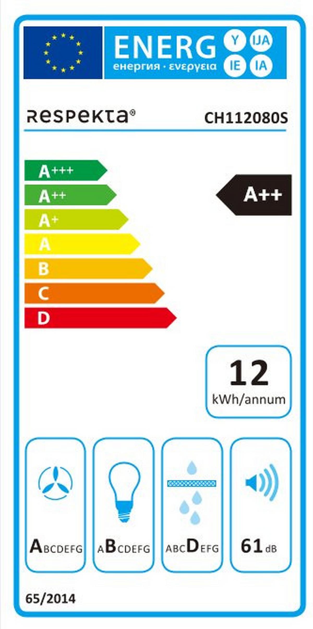 Dunstabzugshaube Respekta Lora Schwarz B:79,5cm - Schwarz, Basics, Glas/Metall (79,5/78-113/38,6cm) - Respekta