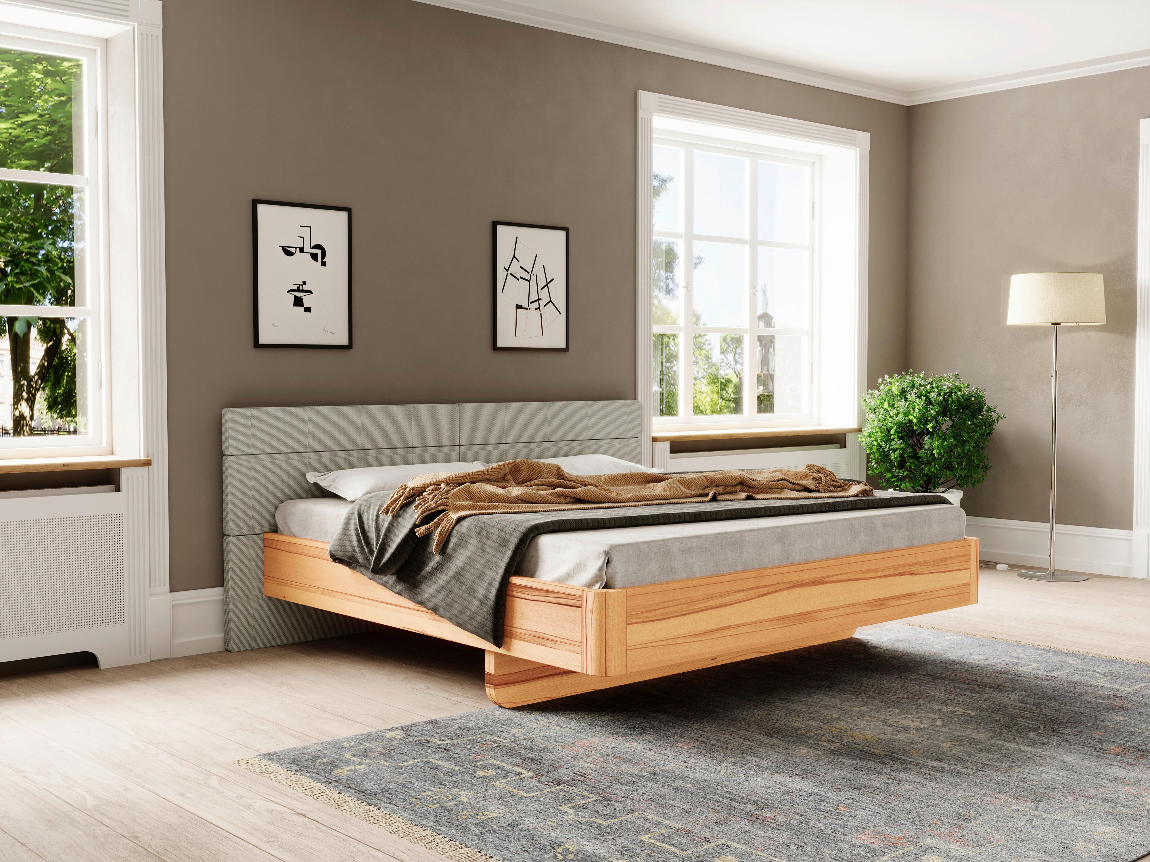 Bett Loom Naturfarben 200x200cm - Beige/Naturfarben, MODERN, Holz/Textil (200/200cm) - MID.YOU