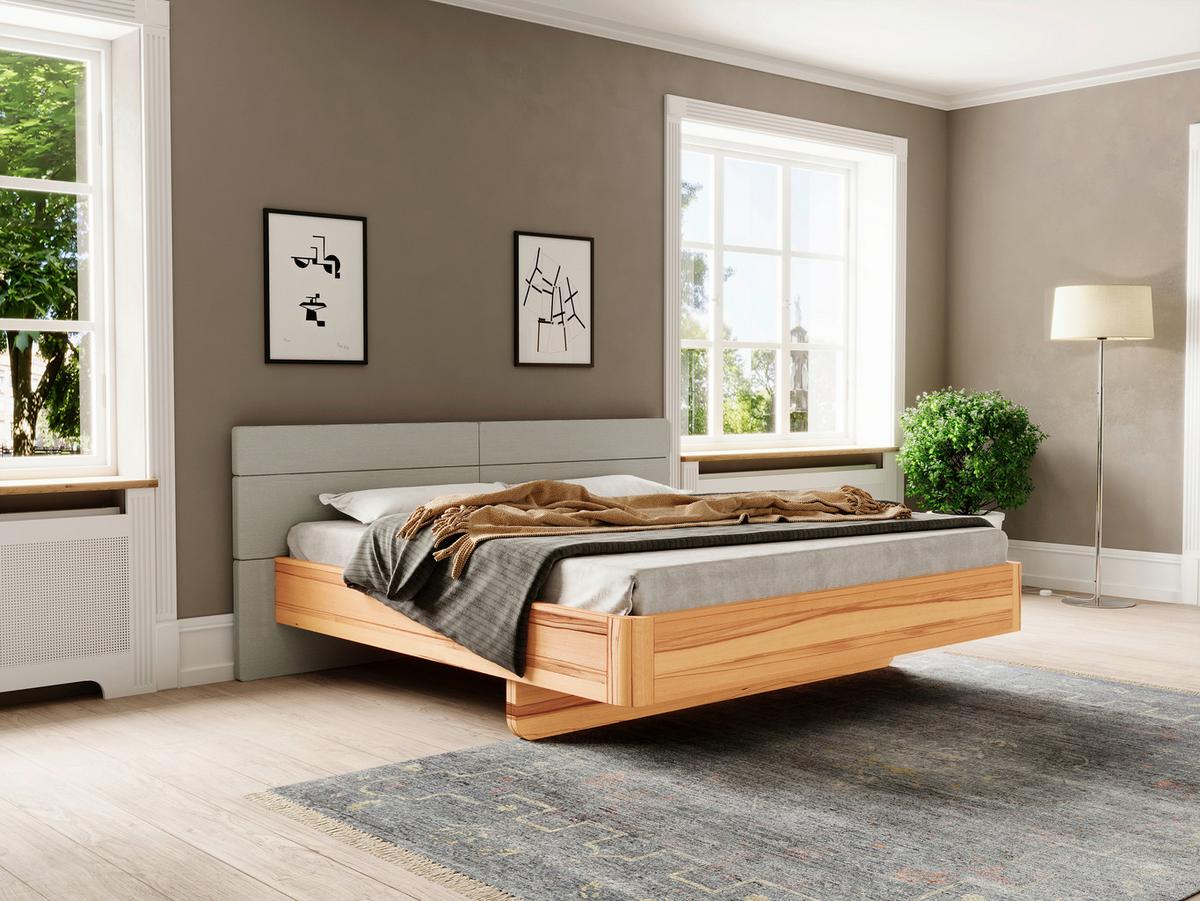 Bett Loom Naturfarben 200x200cm - Beige/Naturfarben, MODERN, Holz/Textil (200/200cm) - MID.YOU