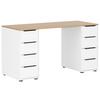 Schreibtisch Elma - Eichefarben/Weiß, MODERN, Holzwerkstoff (55,5/140/73,1cm) - MID.YOU
