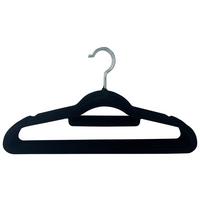 Sada šatních ramínek VELVET -TOP- -EXT- - černá, Moderní, kov/textil (45/23/0.5cm) - Mömax