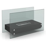 Tischkamin Fire Friend Df 6513 - Silberfarben/Schwarz, Basics, Glas/Metall (70/32/40cm)