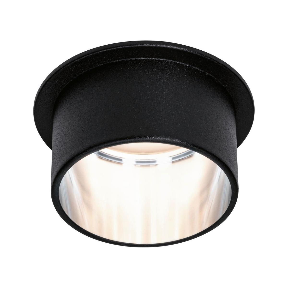 Deckenleuchte Ø 6,8 cm 1-Flammig, dimmbar - Schwarz, Basics, Metall (6,8cm) - Paulmann
