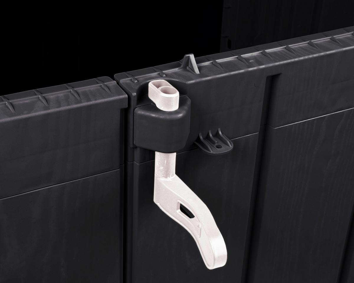 Mülltonnenbox 130x111x75 cm Anthrazit/Grau versperrbar - Anthrazit/Grau, Basics, Kunststoff (130/111/75cm)