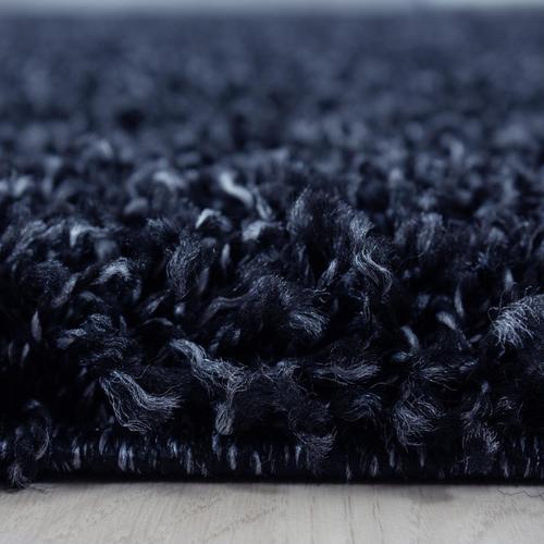 Hochflor Teppich Blau Life Naturfaser Ø 120 cm - Dunkelblau, KONVENTIONELL, Textil (120cm) - Novel