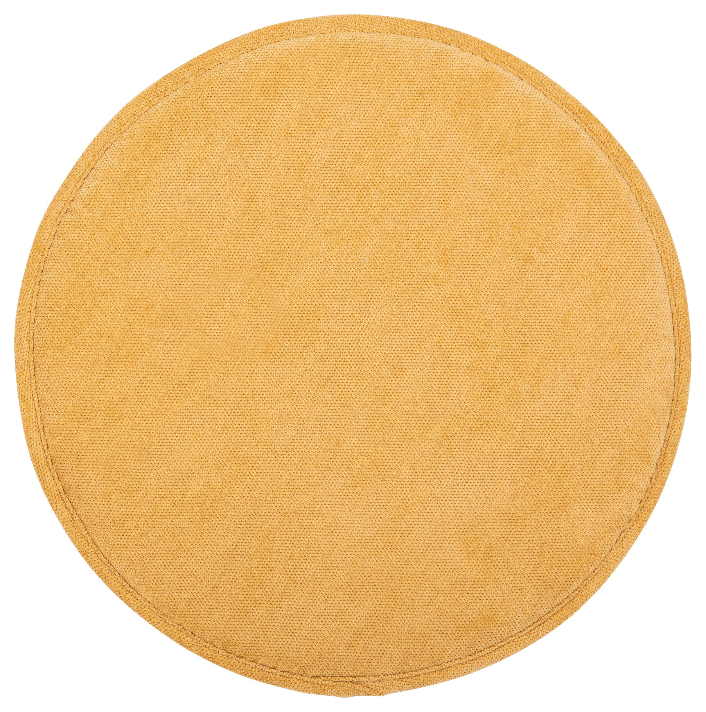 Sitzkissen Campino Honig ⌀ 38 cm Polyester - Honig, MODERN, Textil (38/2,5cm) - Luca Bessoni