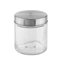 DÓZA NA POTRAVINY MAGNUS - číra/farba ušľachtilej ocele, Modern, kov/sklo (11,5/12cm) - Mömax