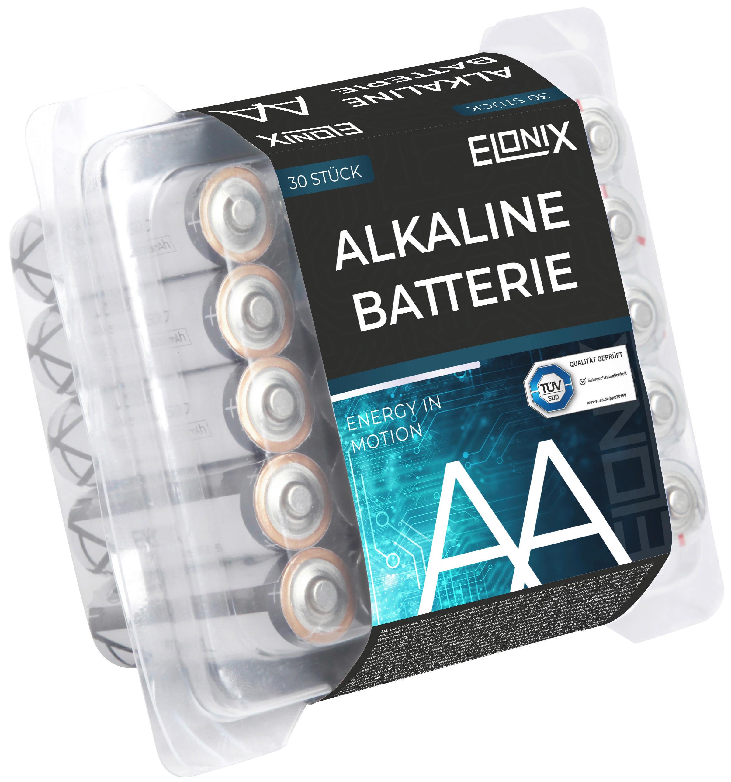 Batérie Alkaline LR6 AA 30ks v balení - modrá/čierna, Basics (1,4/4,8cm)