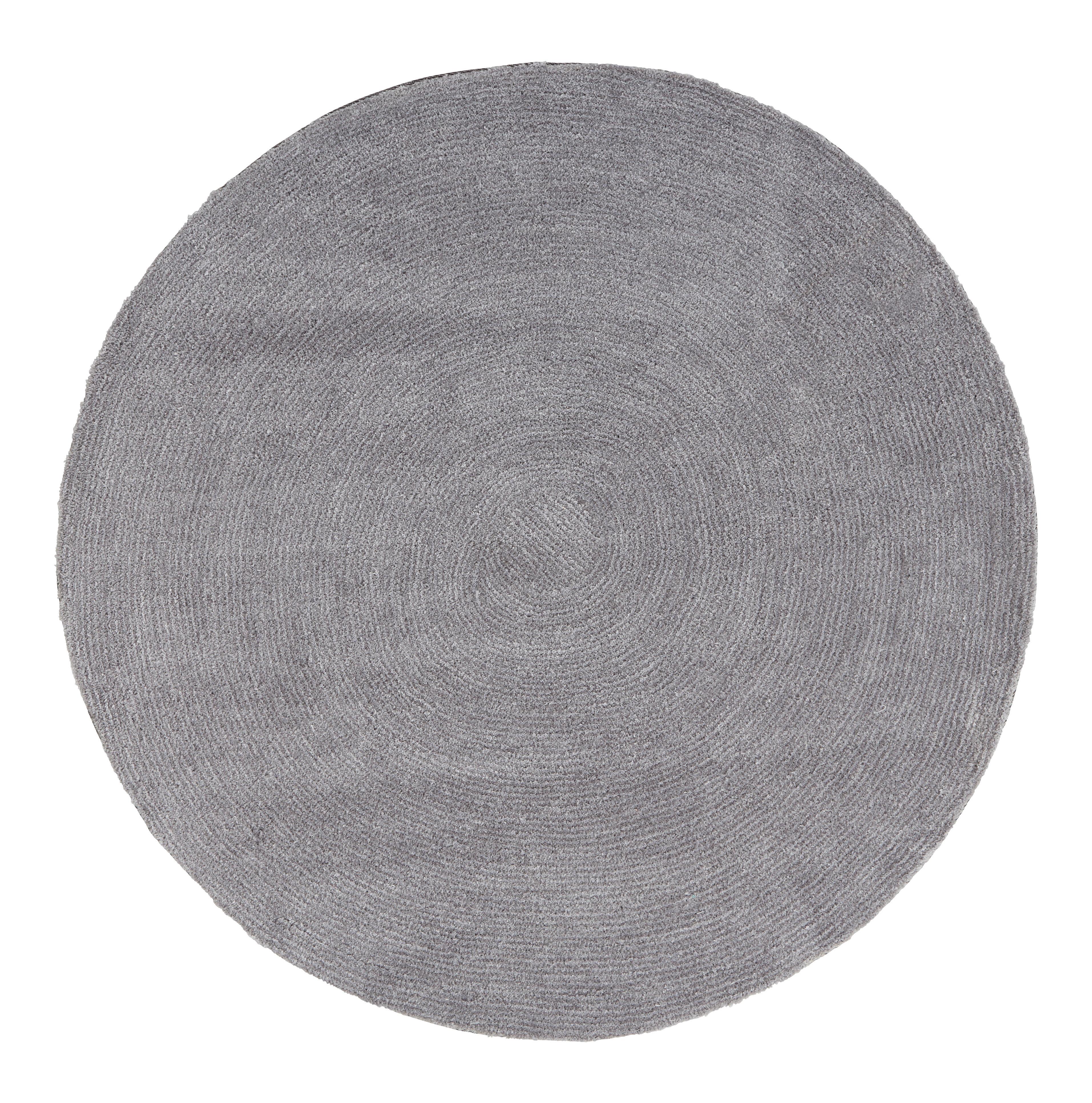 Webteppich Grau Blanca Rund Ø 150 Cm - Grau, Textil (150cm) - James Wood