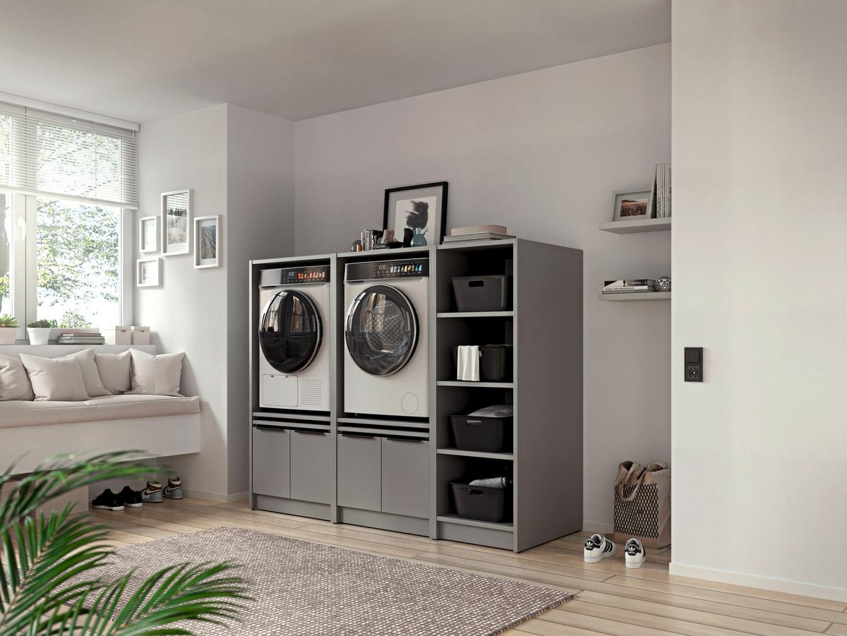 VÍCEÚČELOVÁ SKŘÍŇ TIDY HERO - šedá/barvy dubu, Basics, kompozitní dřevo/plast (50/150/68cm) - P & B
