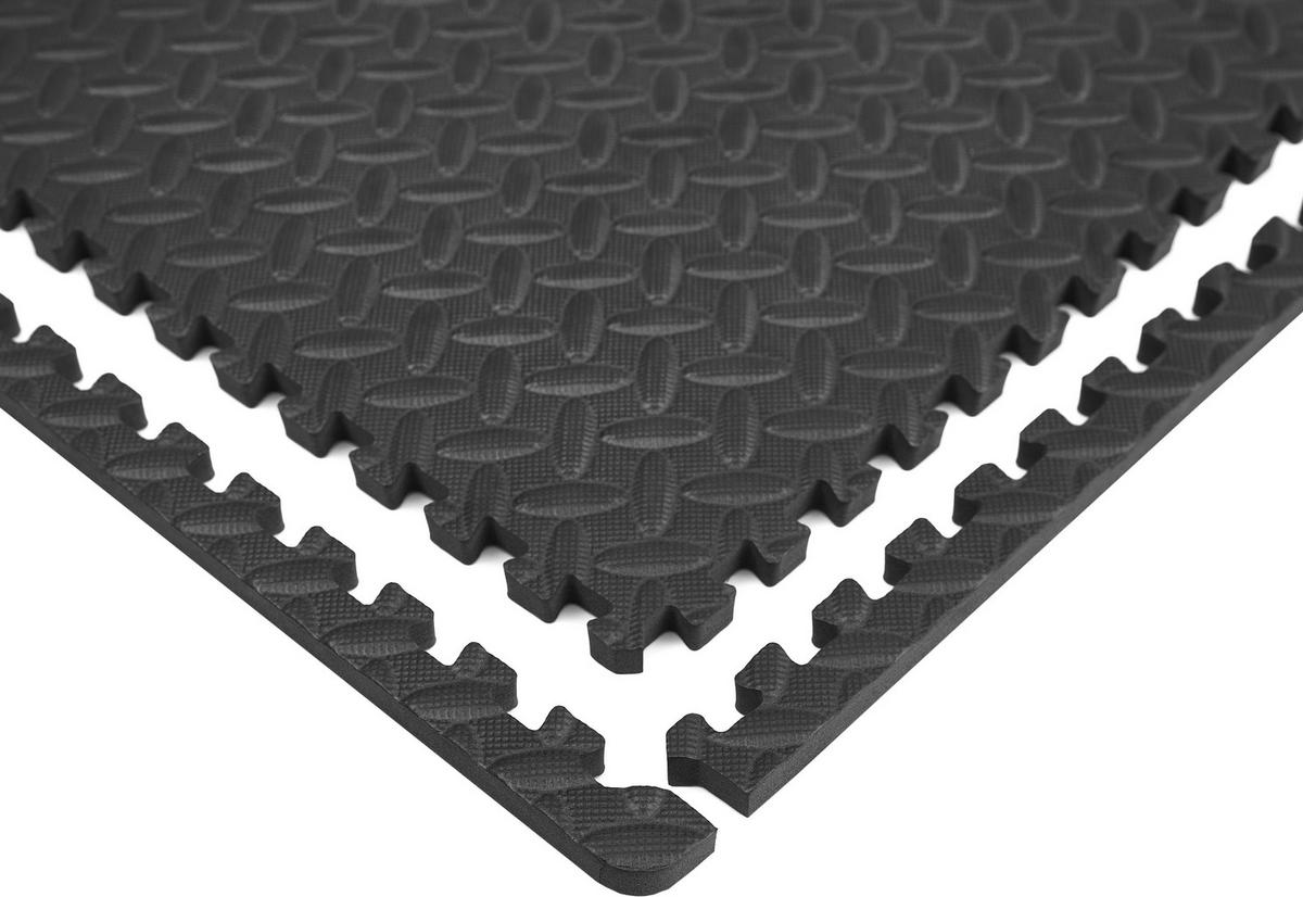UNTERLAGSMATTE für alle Fußböden - Schwarz, Basics, Kunststoff (40/40/6,5cm)