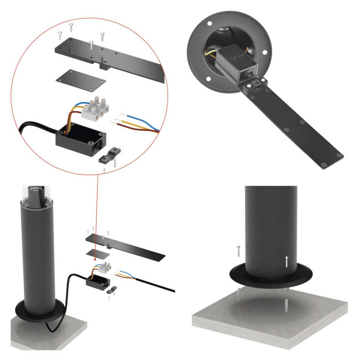 VONKAJŠIE LED SVIETIDLO ZALA - antracitová, Modern, kov/plast