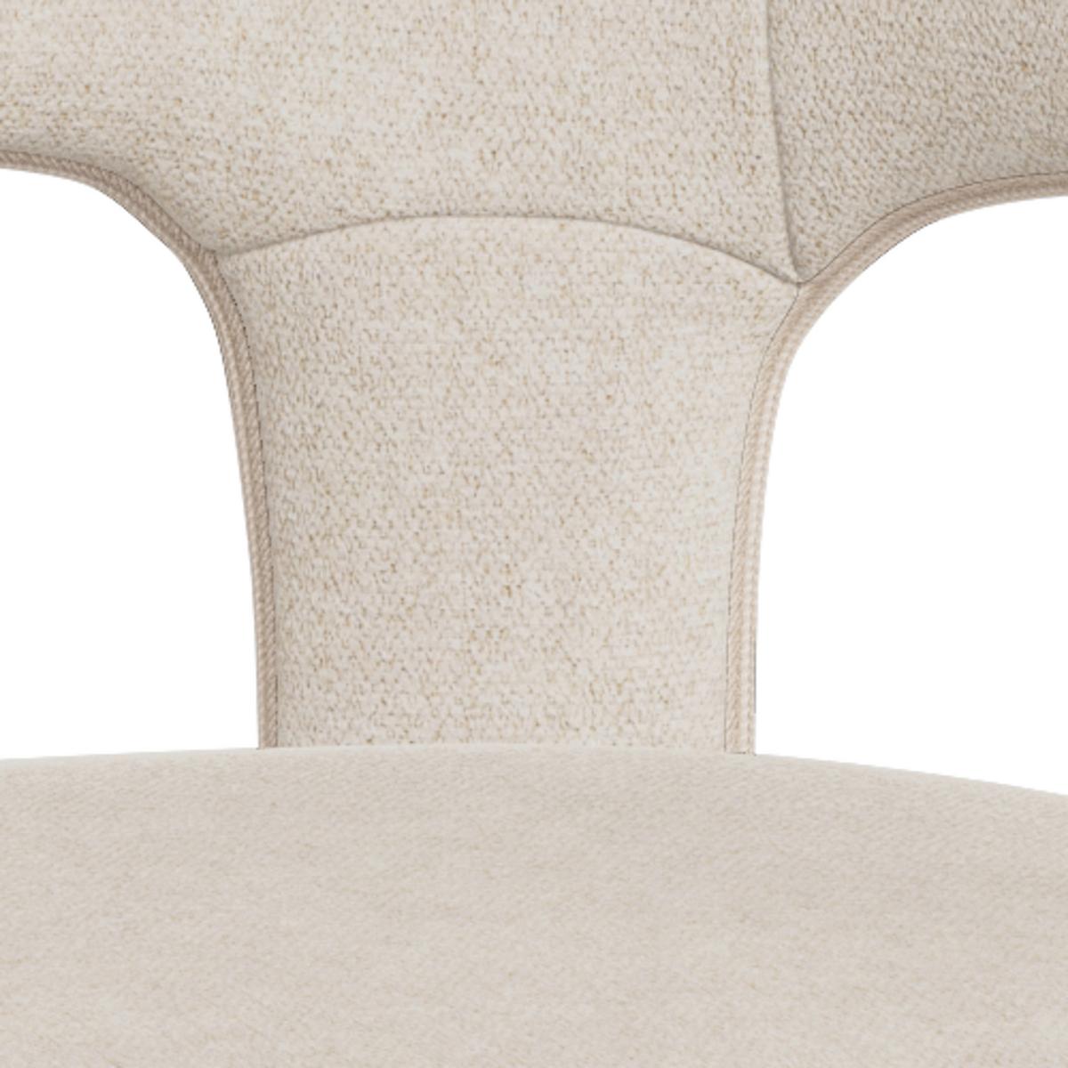 Židle s područkami Cole, béžová - béžová, Moderní, kov/textil (58/76/55cm) - MID.YOU