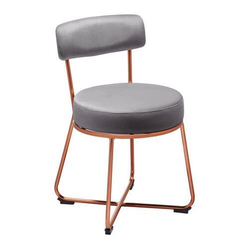 Jídelní židle PAMELA tmavě šedá - tmavě šedá, Moderní, kov/textil (44/73/47,5cm) - Bessagi Home