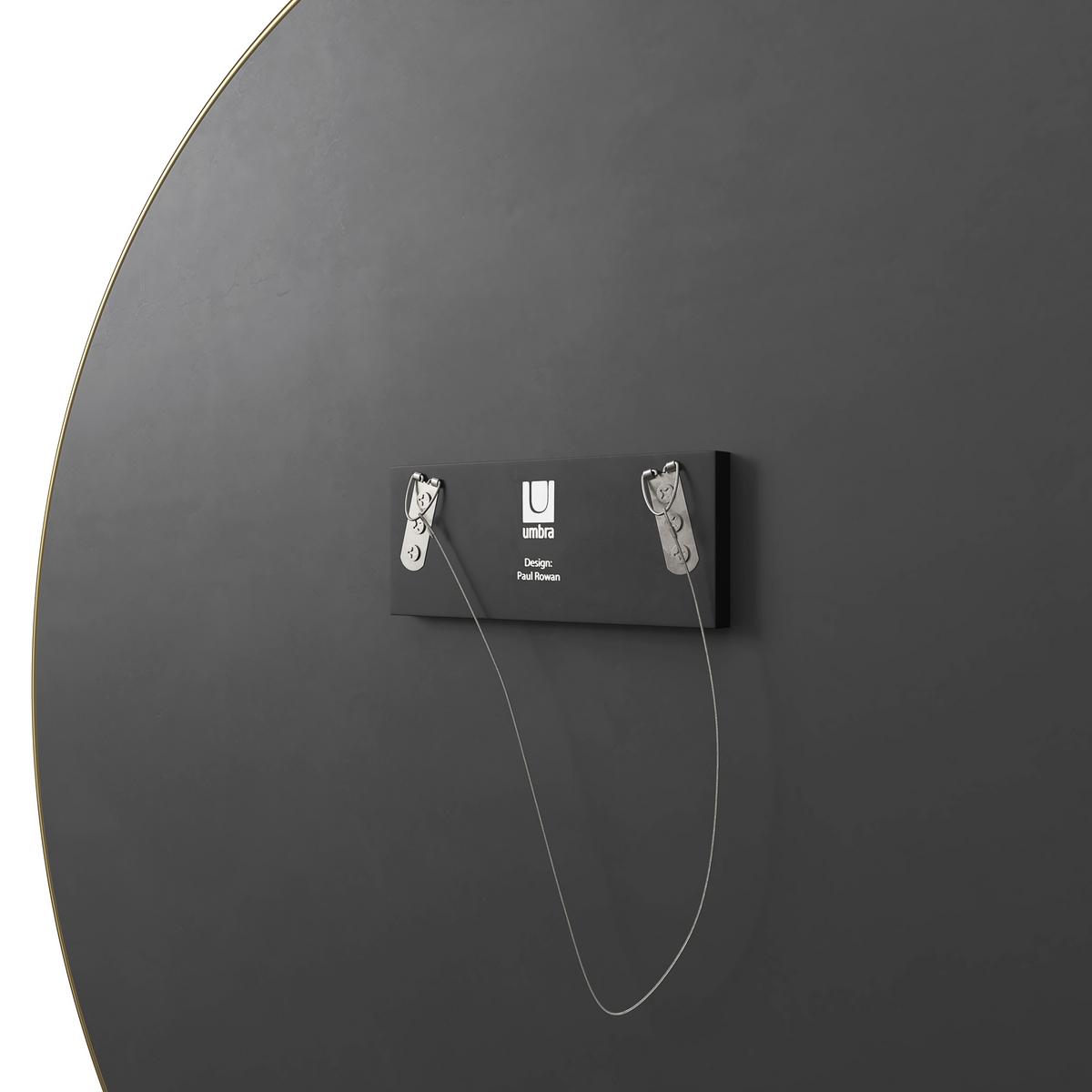 NÁSTĚNNÉ ZRCADLO ZAIRE - barvy zlata, Basics, kov/sklo (86/86/3cm) - Umbra