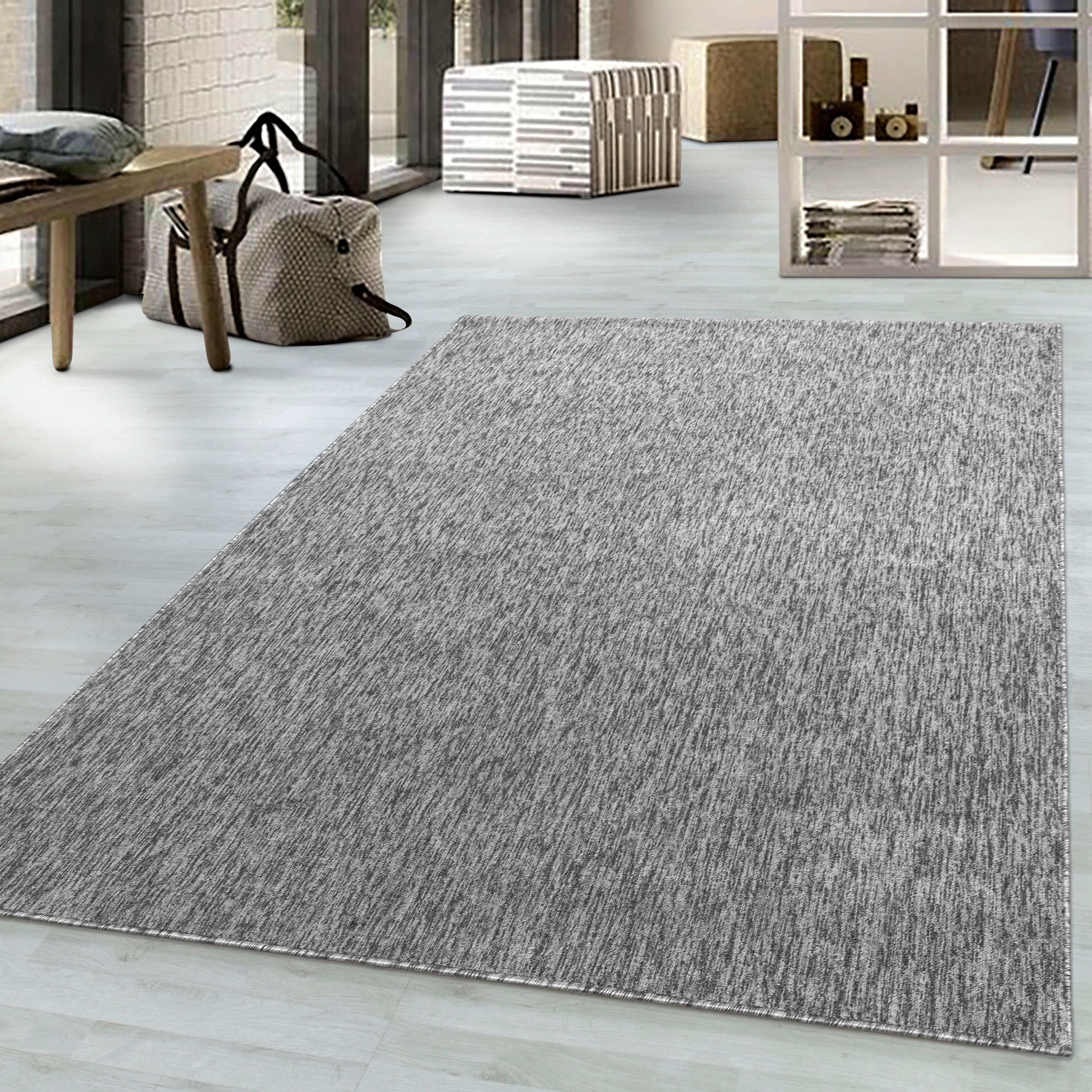 Flachwebteppich Nizza Hellgrau 240x340 cm - Hellgrau/Cappuccino, KONVENTIONELL, Textil (240/340cm)