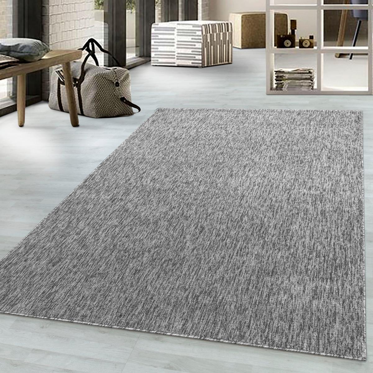 Flachwebteppich Nizza Hellgrau 240x340 cm - Hellgrau/Cappuccino, KONVENTIONELL, Textil (240/340cm)