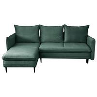 Ecksofa Melody - Schwarz/Mintgrün, Design, Textil (170/235cm) - MID.YOU