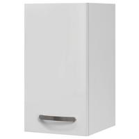 Felsőszekrény Alba - magasfényű fehér/fehér, Modern, faalapú anyag (30/54,8/32cm)