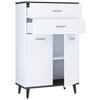 Highboard Lindas Weiß B: 60 Cm - Eiche dunkel/Eichefarben, MODERN, Holzwerkstoff (60/97/28cm) - MID.YOU