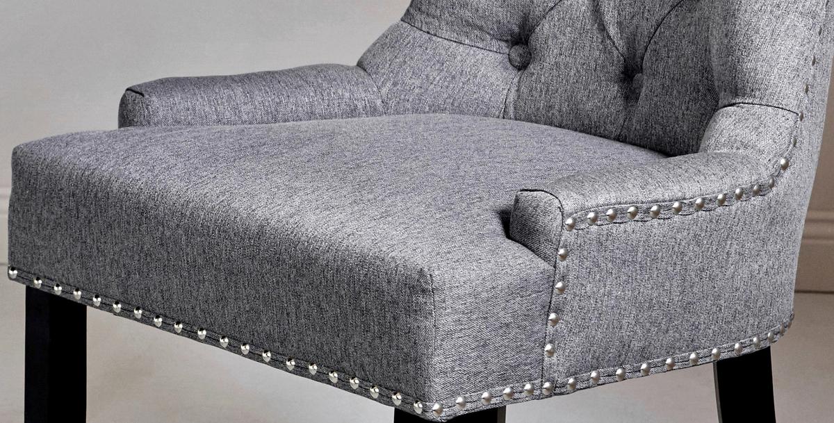 Stuhl Savik Devon Grau/schwarz B: 56 Cm - Schwarz/Grau, MODERN, Holz/Textil (56/62,5/91cm) - Livetastic