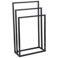 Držák na ručníky MARINO - černá, Konvenční, kov (45/85/21cm) - Ondega