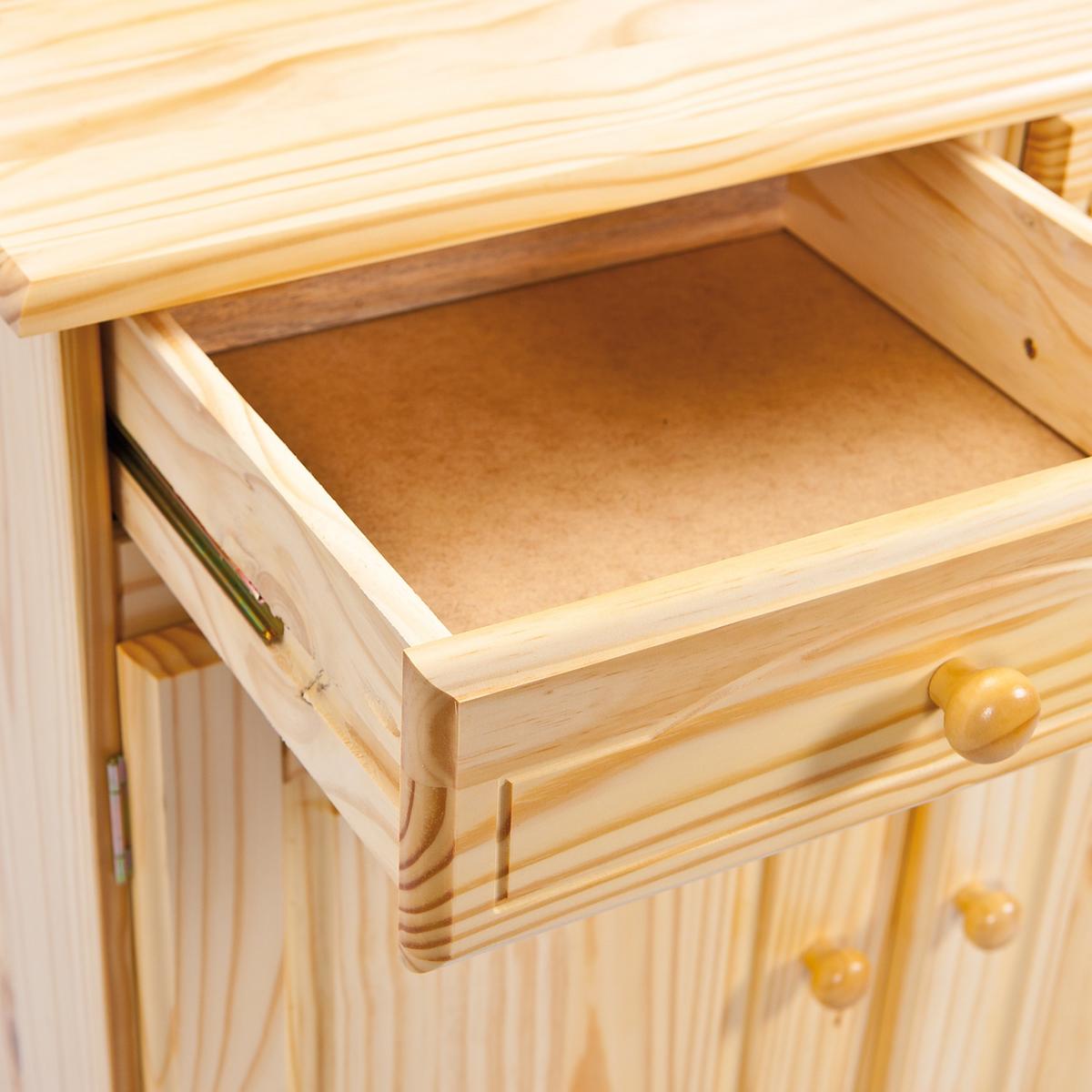 Kommode Echtholz Massiv B 88cm Prmina, Kiefer - Naturfarben, LIFESTYLE, Holz (88/87/43cm) - MID.YOU
