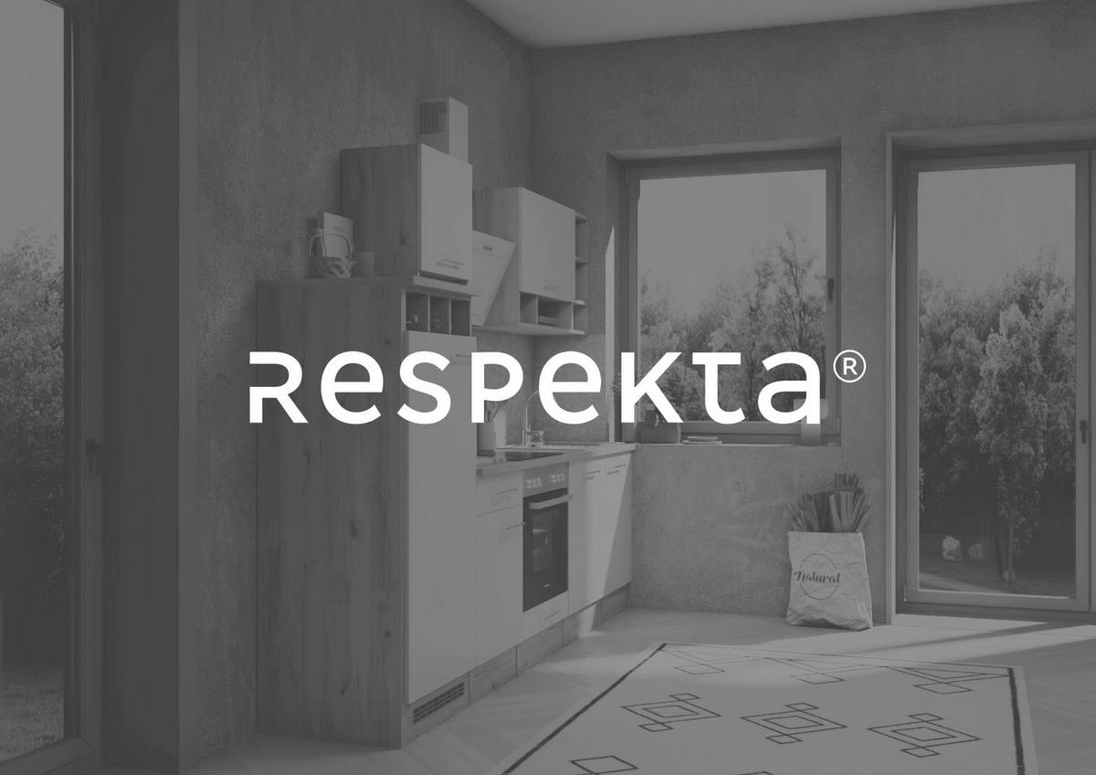 Küchenzeile Economy mit Geräte B: 280 cm Weiß/Eiche Dekor - Wildeiche/Weiß, Basics, Holzwerkstoff (280cm) - Respekta