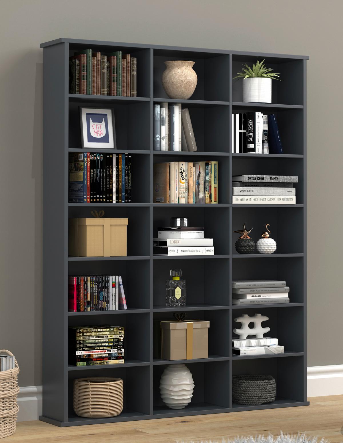 Regal Megosa Anthrazit - Anthrazit, Design, Holzwerkstoff (105/136/19cm) - MID.YOU