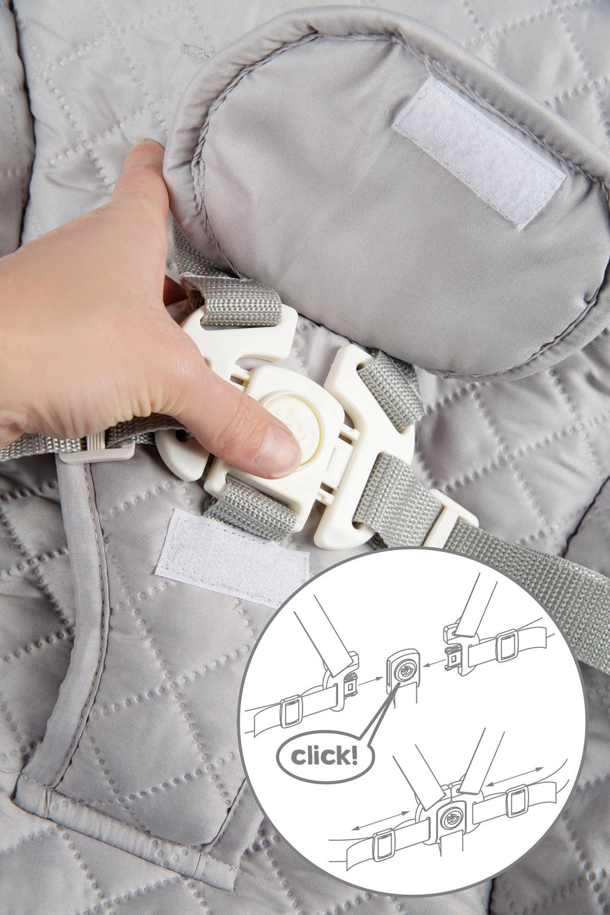 Hochstuhl Natur Mit Sitz/liegefunktion - Silberfarben/Naturfarben, Basics, Holzwerkstoff/Textil (52/94/66,5cm) - Roba