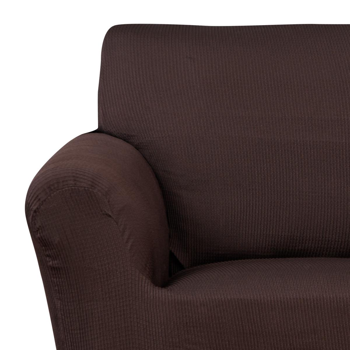 Sofabezug Clara 1-sitzer Braun Baumwolle Stretch-Gewebe - Braun, ROMANTIK / LANDHAUS, Textil - James Wood