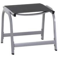 Gartenhocker Tesoro Metall Grau/Silberfarben Stapelbar - Anthrazit/Silberfarben, KONVENTIONELL, Textil/Metall (51/44/52cm) - Siena Garden