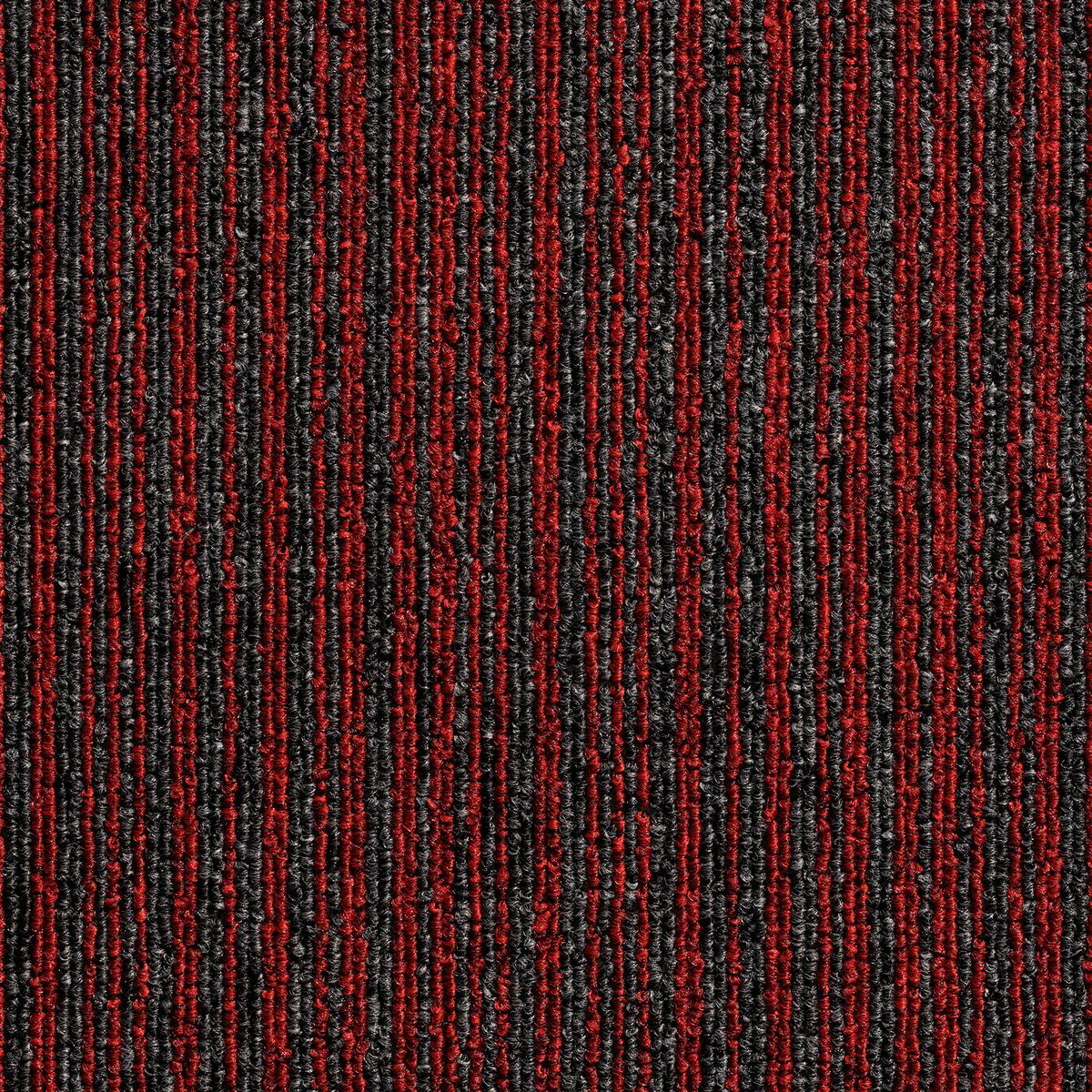 Teppichfliese Grau/Rot Astra 50x50 cm Florhöhe 3 mm - Rot/Grau, Basics, Textil (50/50cm)