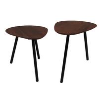 Couchtisch Zaandam Braun/walnussfarben, 60 Cm - Walnussfarben/Schwarz, MODERN, Holz/Metall (60/44/40cm) - MID.YOU