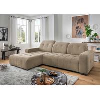 Ecksofa Vicari Hellbraun S: 292x185 Cm - Hellbraun/Schwarz, MODERN, Textil (292/185cm) - Livetastic