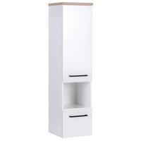 Hängender Midischrank Bavelli B 30 cm Weiß - Weiß, KONVENTIONELL, Glas/Holzwerkstoff (30/121,6/32,5cm)