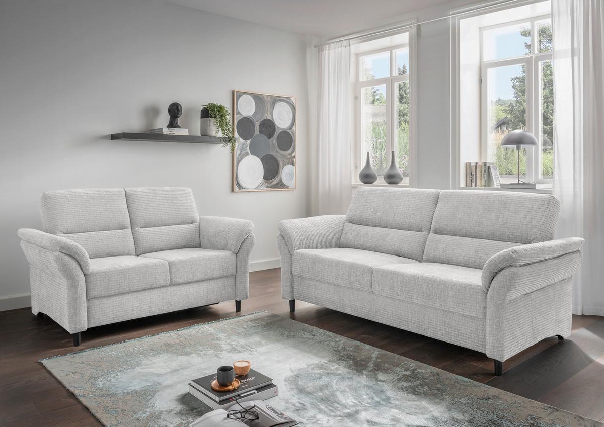 2-Sitzer-Sofa Cavoli, Weiß B: 147 cm - Schwarz/Weiß, MODERN, Textil (147/90/89cm) - Livetastic