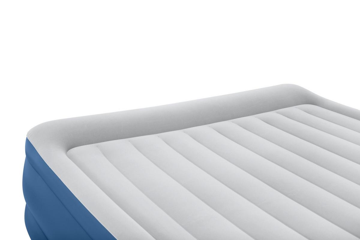 Luftbett Robert 203x193x56 Cm Bis 300kg, Inkl. Pumpe - Dunkelblau/Grau, KONVENTIONELL, Kunststoff/Metall (203/193/56cm) - Bestway