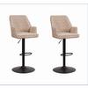Barthocker-set Donny Weiß B: 54 Cm - Schwarz/Weiß, MODERN, Textil/Metall (54/100/58cm) - MID.YOU