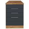 Kochfeldumbauschrank Florenz B: 60 Cm Für Kochfeld - Eiche Wotan/Grau, Design, Holzwerkstoff (60/86/60cm) - Held